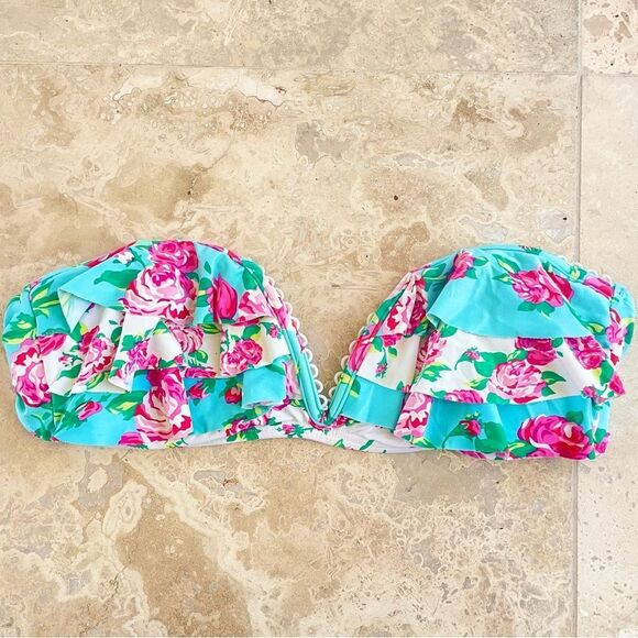 Betsy Johnson Floral High Waisted Swimsuit Set - Picture 2 of 5